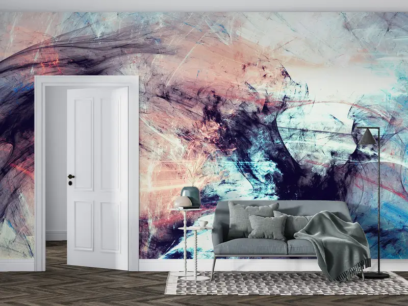 Modern Wall Mural, Black Wall Poster, Contemporary Wall Decor, Abstract Wall Decor, Colorful Wallpaper, Luxury Wall Mural, - 4