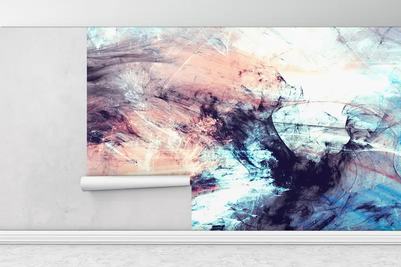 Modern Wall Mural, Black Wall Poster, Contemporary Wall Decor, Abstract Wall Decor, Colorful Wallpaper, Luxury Wall Mural, - 3