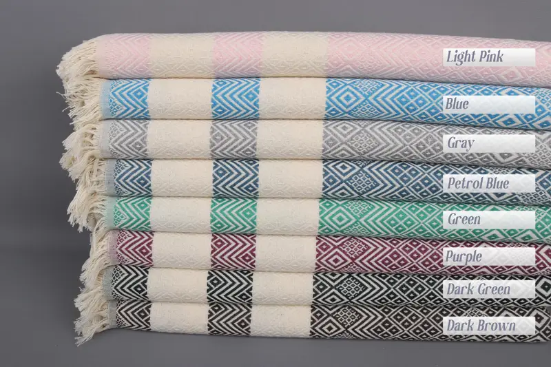 Organic Cotton Turkish Beach Towel Beige, 40x71, Bath Towel