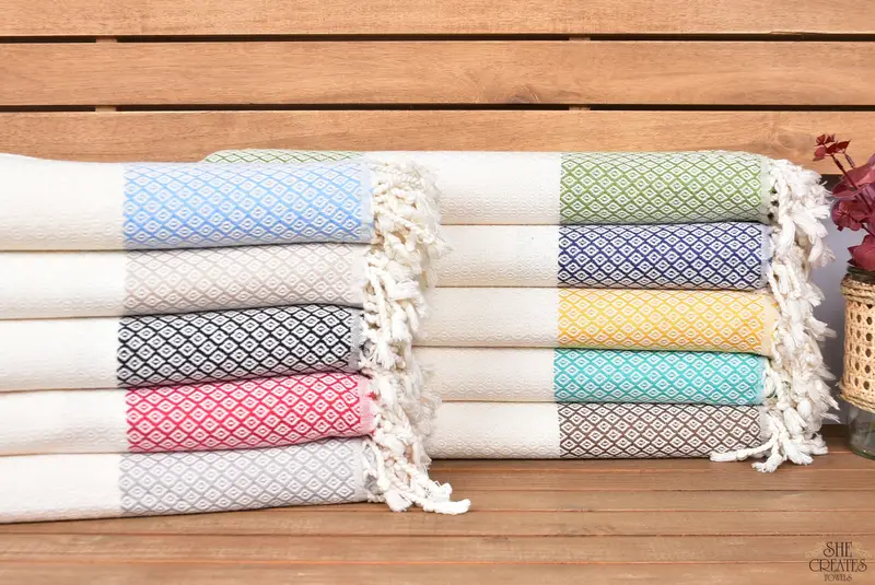 Home Decor Gifts, Bachelorette Party Decorations, Wedding Towel, Bachelor Gifts, Best Wedding Gift, House Warming Gift, 70x36 Linen Diamond Towel - 1