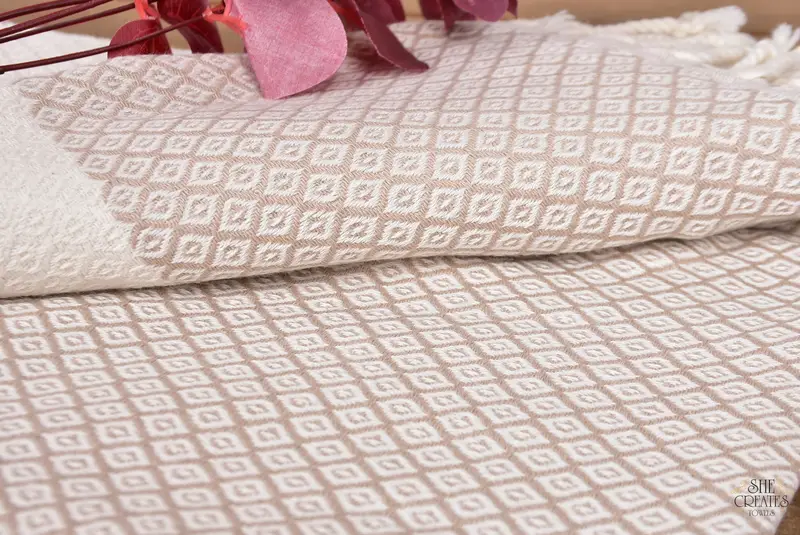 Home Decor Gifts, Bachelorette Party Decorations, Wedding Towel, Bachelor Gifts, Best Wedding Gift, House Warming Gift, 70x36 Linen Diamond Towel - 6