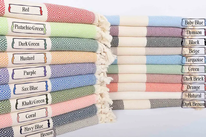 Boyfriend Gift, Personalized Kitchen Towel, Turkish Hand Towel, Gift Boxes Tea Towels, Best Wedding Gift, 36x20 Cotton Diamond Towel, Kitchen Towel - 1