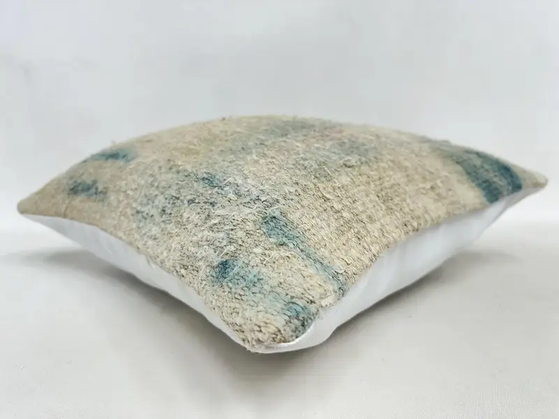 Kilim Cushion Sham, Home Decor Pillow, 16x16 Beige Pillow Case, Pillow Cover, Ethnical Kilim Rug Pillow, Sofa Pillow Sham, Armchair Cushion Cover - 6