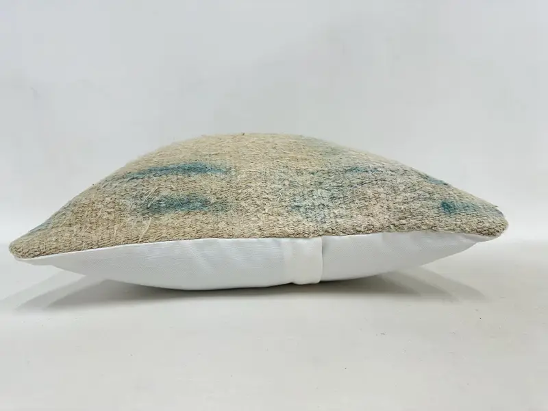 Kilim Cushion Sham, Home Decor Pillow, 16x16 Beige Pillow Case, Pillow Cover, Ethnical Kilim Rug Pillow, Sofa Pillow Sham, Armchair Cushion Cover - 5