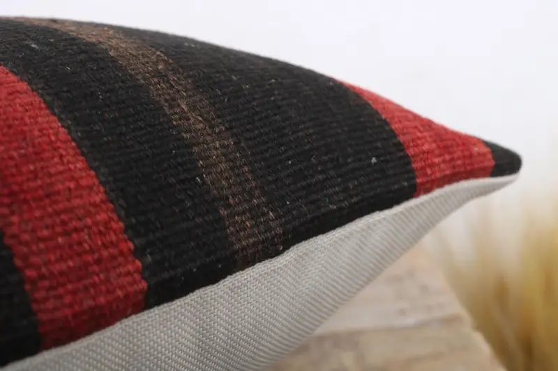 Turkish Pillow, Turkish Kilim Pillow, 16x16 Brown Cushion, Farmhouse Pillow, Wholesale Cushion Case, Vintage Kilim Pillow, Pillow Cover - 6
