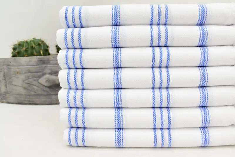 Monogram Dish Towel, Bridesmaid Gifts, Custom Wedding Gifts, 40x24 Cotton Striped Towel, Turkish Towel Hand Towel, Gift For Her, Small Bath Towels - 2