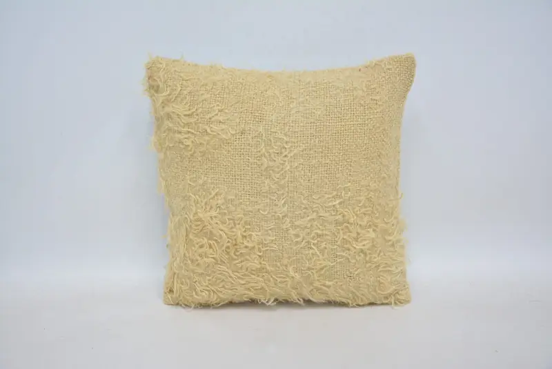 Accent Throw Cushion Cover, Comfy Throw Pillow Cover, Pillow Sham, 14x14 Beige Pillow, Gift Pillow, Kilim Pillow Cover, Boho Pillow - 1