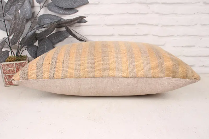 Pillow for Couch, Gift Pillow, Sofa Bolster Cushion, 16x24 Orange Pillow, Square Throw Pillow Sham, Throw Kilim Pillow, Cushion Cover - 5