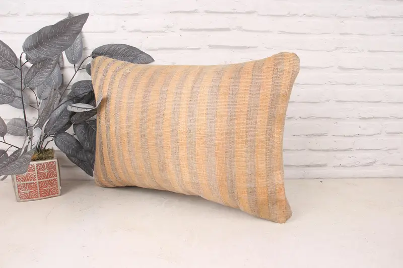 Pillow for Couch, Gift Pillow, Sofa Bolster Cushion, 16x24 Orange Pillow, Square Throw Pillow Sham, Throw Kilim Pillow, Cushion Cover - 4