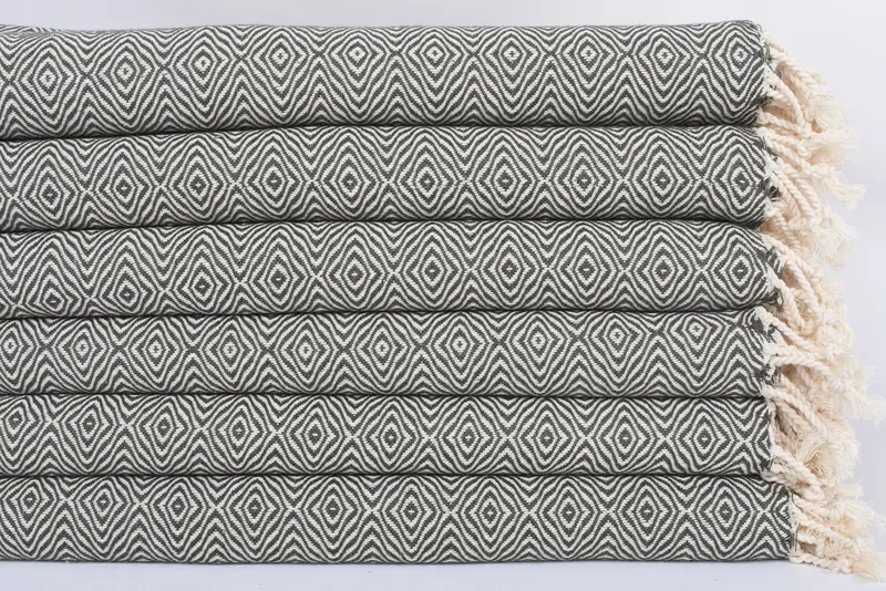 Turkish Towel Hand Towel, Personalized Gifts, Gym Towel, 36x18 Cotton Zigzag Diamond Towel, Bridesmaid Proposal Gift, Turkish Tea Towel, Spa Towel - 3