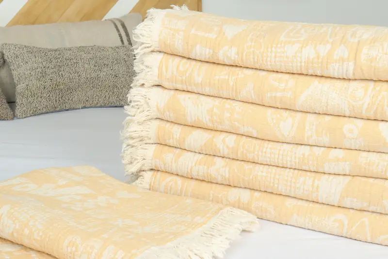 Tablecloth, Customized Throw Blankets, Organic Throw, 98x76 Cotton Love Design Towel, Personalized Blanket, Turkish Bedcover, Throw Blanket Couch - 3