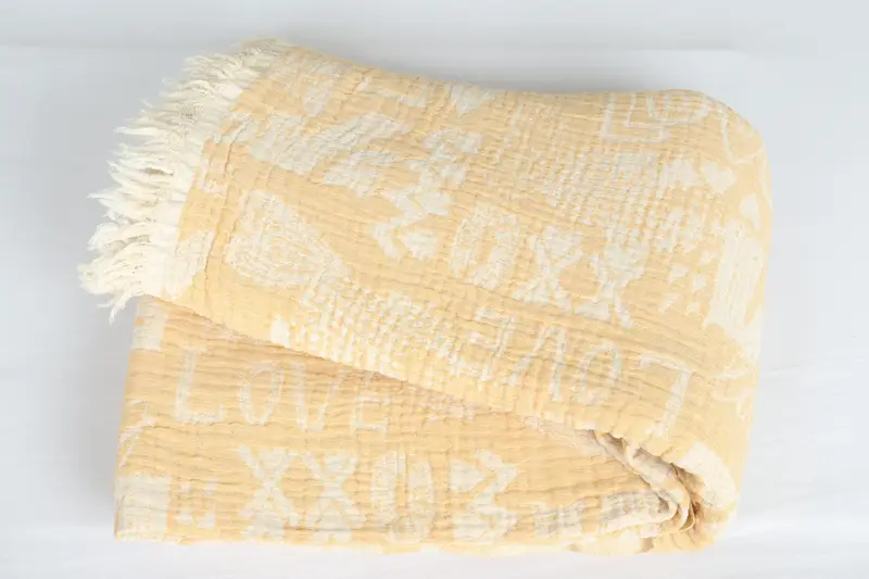 Tablecloth, Customized Throw Blankets, Organic Throw, 98x76 Cotton Love Design Towel, Personalized Blanket, Turkish Bedcover, Throw Blanket Couch - 6