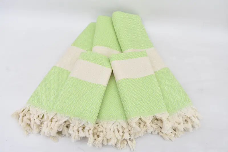 Bridesmaid Gift Towel Monogrammed Turkish Cotton Light Green, 70x40 Inches