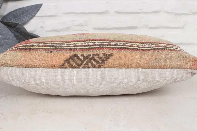 12x20 Red Pillow Cover, Indoor Pillow Sham, Home Decor Pillow, Pillow Cover, Interior Designer Pillow, Kilim Pillow, Designer Throw Cushion - 7
