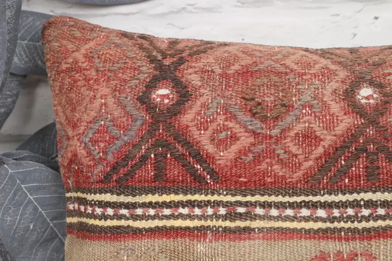 12x20 Red Pillow Cover, Indoor Pillow Sham, Home Decor Pillow, Pillow Cover, Interior Designer Pillow, Kilim Pillow, Designer Throw Cushion - 2