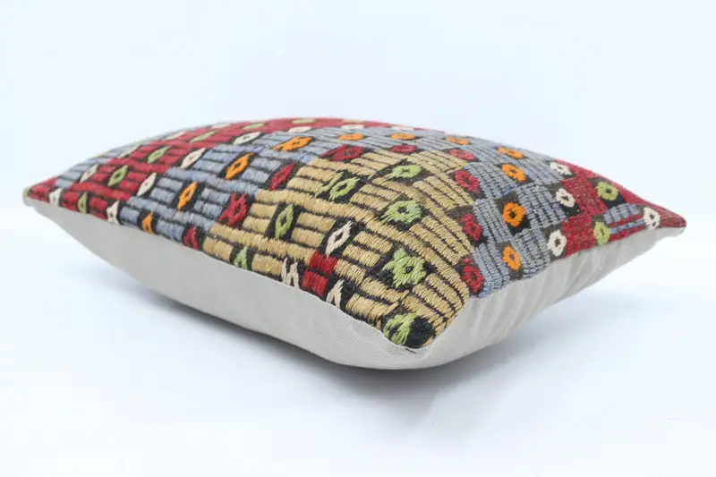 Pillow Cover, Turkish Kilim Pillow, One Of A Kind Pillow Cover, Turkish Pillow, Kilim Cushion Sham, 16x24 Red Cushion Case - 6