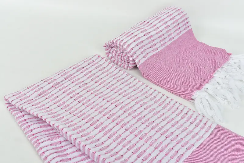 Peshtemal beach towel with unique design, Absorbent Turkish towel, 70x40 Cotton Geometric Towel, Beach towel, Handmade Gift, Christmas Favors - 7