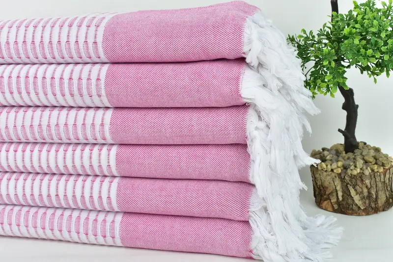 Peshtemal beach towel with unique design, Absorbent Turkish towel, 70x40 Cotton Geometric Towel, Beach towel, Handmade Gift, Christmas Favors - 3