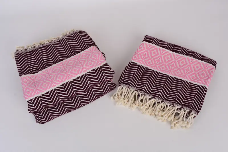 Custom Wedding Gifts, Lightweight Turkish towel for beach, Merry Christmas Gifts, Monogram Beach Towel, 70x40 Cotton Chevron Towel, Bridesmaid Gifts - 7
