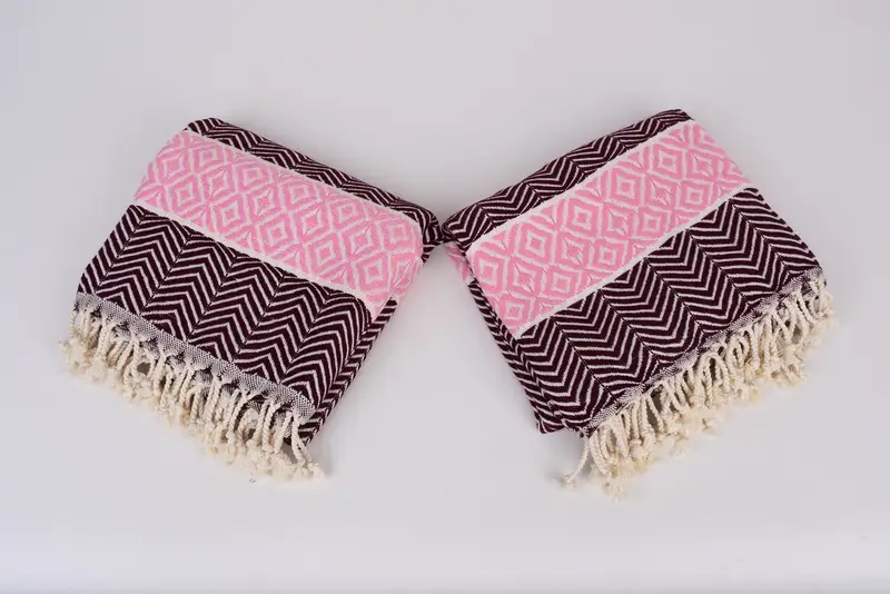 Custom Wedding Gifts, Lightweight Turkish towel for beach, Merry Christmas Gifts, Monogram Beach Towel, 70x40 Cotton Chevron Towel, Bridesmaid Gifts - 6