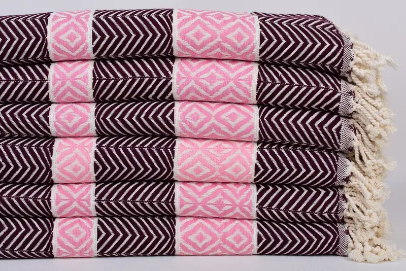 Custom Wedding Gifts, Lightweight Turkish towel for beach, Merry Christmas Gifts, Monogram Beach Towel, 70x40 Cotton Chevron Towel, Bridesmaid Gifts - 3