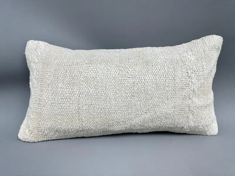 Pillow for Couch, Authentic Cushion Cover, One Of A Kind Cushion Cover, Throw Kilim Pillow, Vintage Pillow, 8x16 Beige Cushion Cover, Pillow Sham - 4