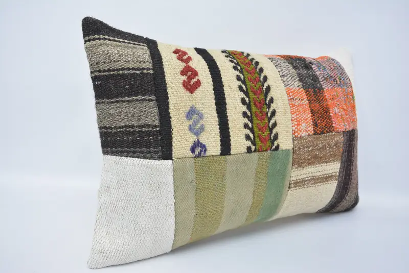 Lounge Throw Cushion, Turkish Pillow, Interior Designer Pillow, Office Chair Cushion Cover, 16x24 Beige Pillow, Pillow for Couch, Pillow - 3
