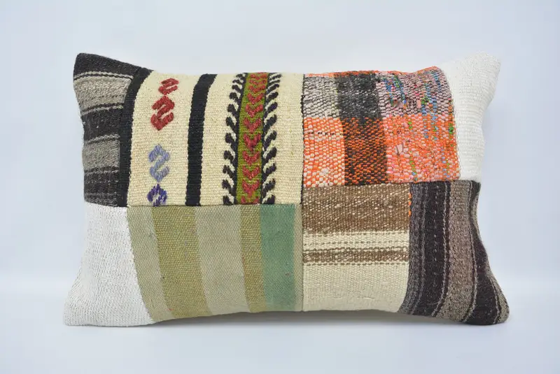 Lounge Throw Cushion, Turkish Pillow, Interior Designer Pillow, Office Chair Cushion Cover, 16x24 Beige Pillow, Pillow for Couch, Pillow - 1
