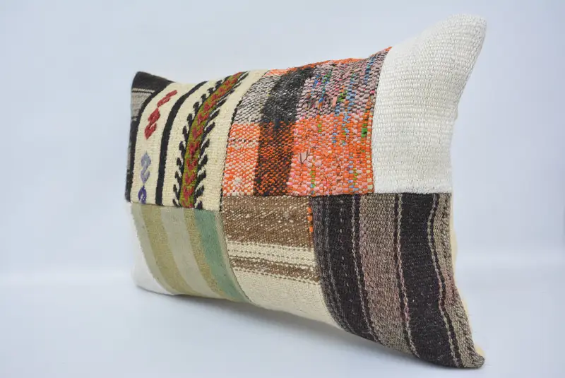 Lounge Throw Cushion, Turkish Pillow, Interior Designer Pillow, Office Chair Cushion Cover, 16x24 Beige Pillow, Pillow for Couch, Pillow - 4