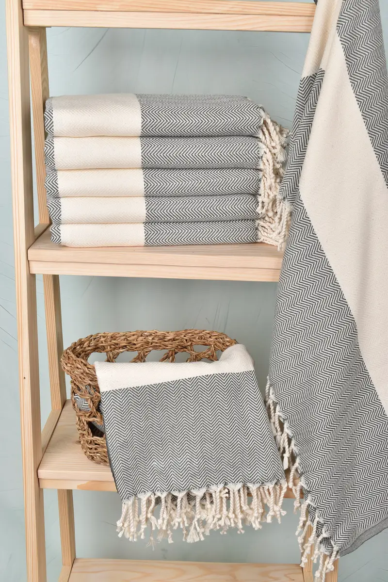 Merry Christmas Gifts, Luxury Turkish Bath Towel, Personalized Turkish Towel, Turkish towel, 70x40 Cotton Herringbone Towel, Bridal Shower Favors - 3