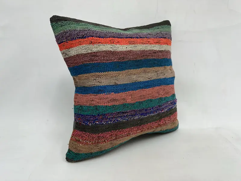 Antique Pillows, Gift Pillow, Neutral Throw Cushion Cover, Handmade Kilim Cushion, 20x20 Green Pillow Case, Car Pillow, Pillow Cover - 3