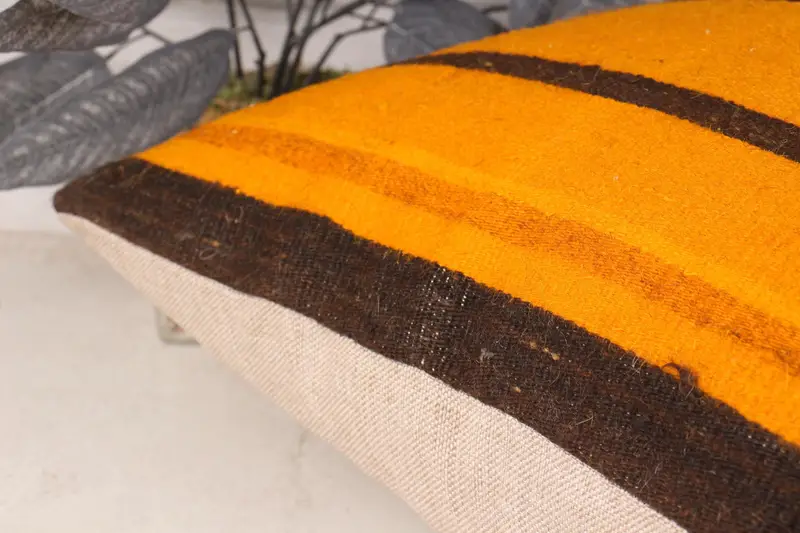 Home Decor Pillow, 18x18 Orange Cushion Cover, Pillow Sham, Vintage Kilim Throw Pillow, Interior Designer Pillow, One Of A Kind Pillow - 7