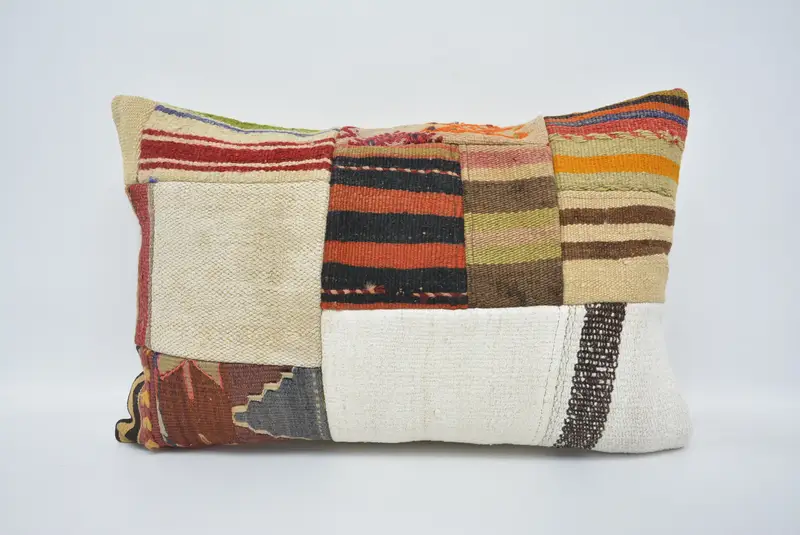 Gift Pillow, 16x24 White Pillow Case, Bed Pillow Case, Turkish Kilim Pillow, Pillow, Comfy Throw Cushion Case, Interior Designer Pillow - 1
