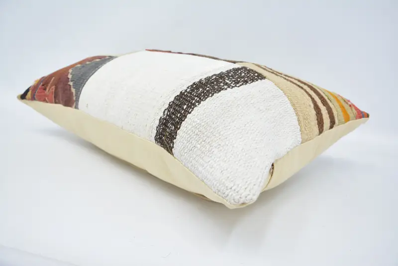 Gift Pillow, 16x24 White Pillow Case, Bed Pillow Case, Turkish Kilim Pillow, Pillow, Comfy Throw Cushion Case, Interior Designer Pillow - 6
