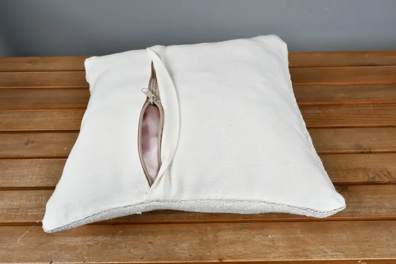 Pillow for Sofa, Pillow, Lounge Throw Pillow Case, Handmade Throw Pillow Sham, 14x14 Beige Pillow, Vintage Pillow, Ottoman Pillow Case, Gift Pillow - 5
