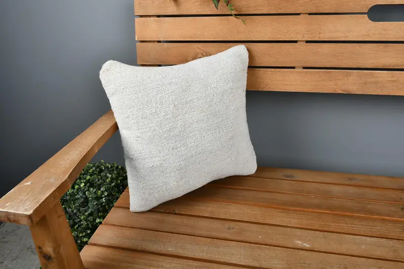 Pillow for Sofa, Pillow, Lounge Throw Pillow Case, Handmade Throw Pillow Sham, 14x14 Beige Pillow, Vintage Pillow, Ottoman Pillow Case, Gift Pillow - 1
