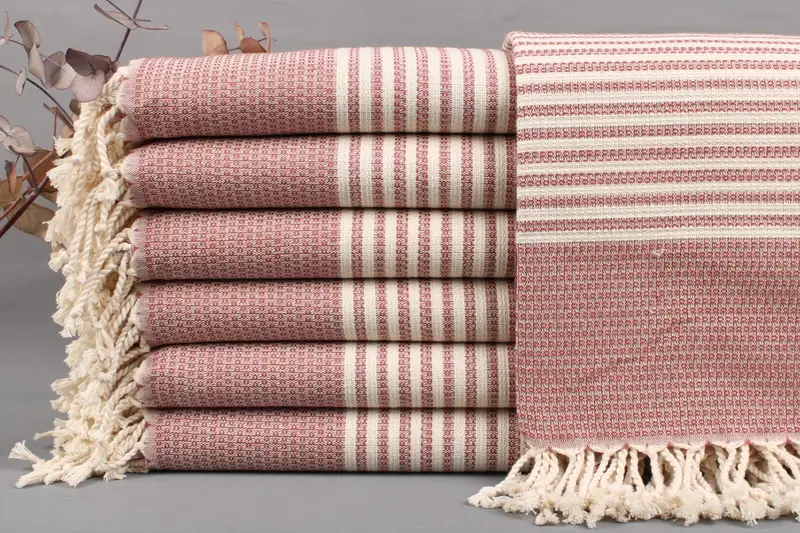 Turkish Beach Towel, Hand Towel, Beige, Organic Cotton, 40x67 Inches