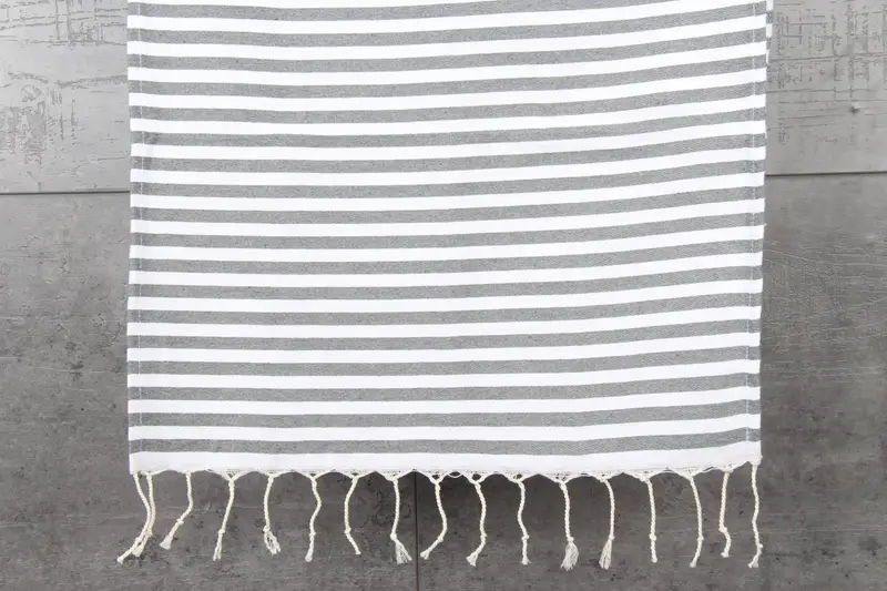 Monogram Kitchen Towel, Bachelorette Party Favor, 40x18 Cotton Striped Towel, Organic Towel, Summer Gift, Monogram Hand Towel, Bathroom Towels - 8
