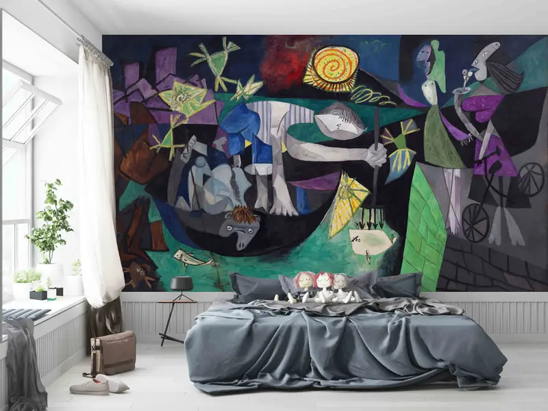 Pablo Picasso Night Fishing At Antibes Wall Art, Surreal Wall Poster, Night Fishing At Antibes Wall Mural, Famous Paper Craft, Abstract Art, - 7