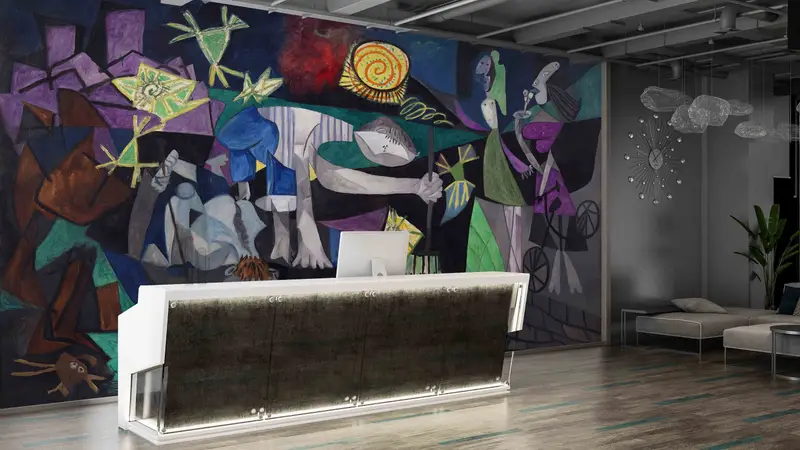 Pablo Picasso Night Fishing At Antibes Wall Art, Surreal Wall Poster, Night Fishing At Antibes Wall Mural, Famous Paper Craft, Abstract Art, - 4