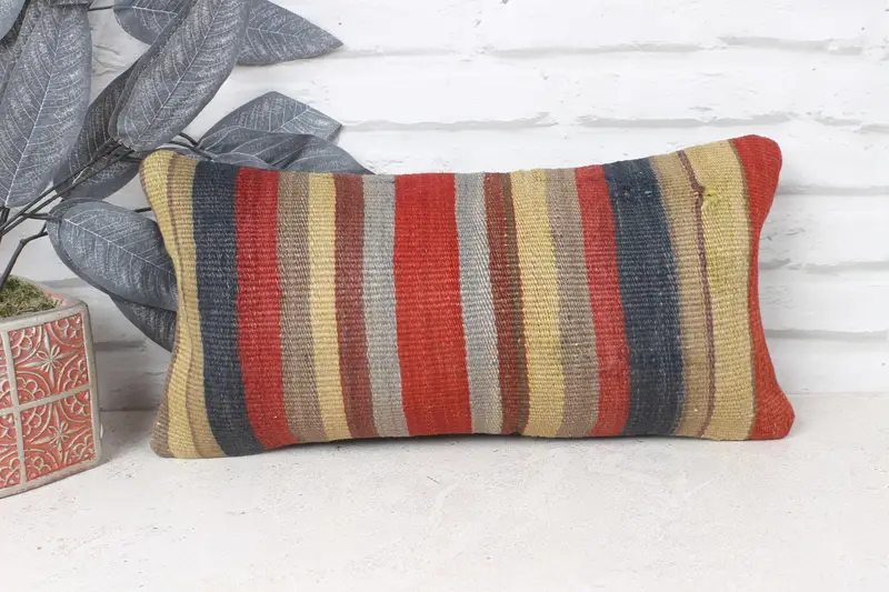 8x16 Red Cushion, Cushion Cover, Gift Pillow, Oriental Pillow, Turkish Pillow, Yoga Pillow, Outdoor Bolster Cushion Cover, Interior Designer Pillow - 1