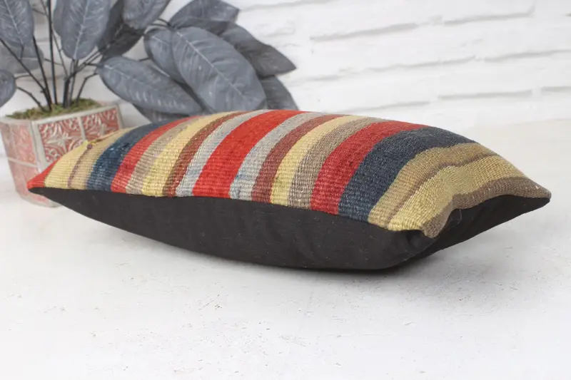 8x16 Red Cushion, Cushion Cover, Gift Pillow, Oriental Pillow, Turkish Pillow, Yoga Pillow, Outdoor Bolster Cushion Cover, Interior Designer Pillow - 6
