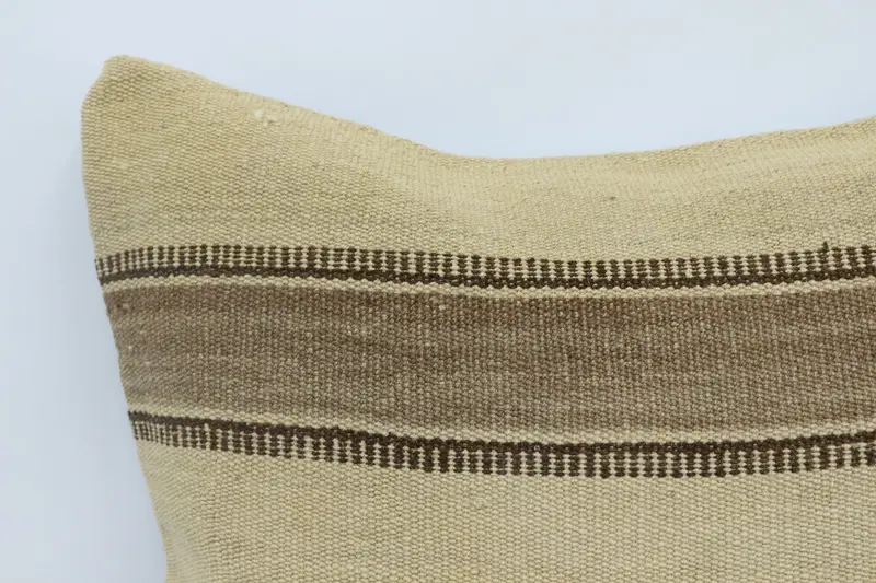 Neutral Throw Cushion Cover, Kilim Pillow Cover, 28x28 Beige Pillow Case, Throw Kilim Pillow, Cushion Case, Crochet Pattern Pillow Sham, Gift Pillow - 2