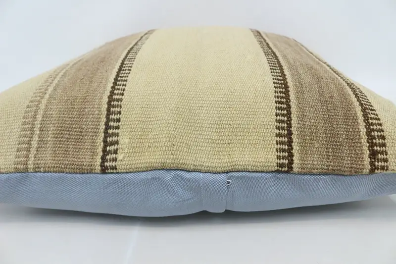 Neutral Throw Cushion Cover, Kilim Pillow Cover, 28x28 Beige Pillow Case, Throw Kilim Pillow, Cushion Case, Crochet Pattern Pillow Sham, Gift Pillow - 6