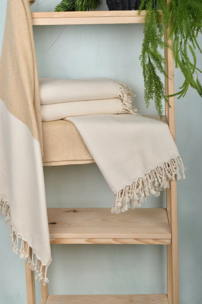 Gift For Bride, Gym Towel, Bridal Shower Favors, Quick-Dry Beach Towel, 70x36 Cotton Zig zag Towel, Luxury Turkish Bath Towel, Travel towel - 7