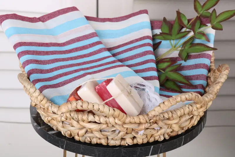 Beach Wedding Favor, Sand-resistant towel, Organic Turkish towel, Bachelor Party Gifts, Monogram Towels, Quick-dry towel, 68x40 Cotton Striped Towel - 5