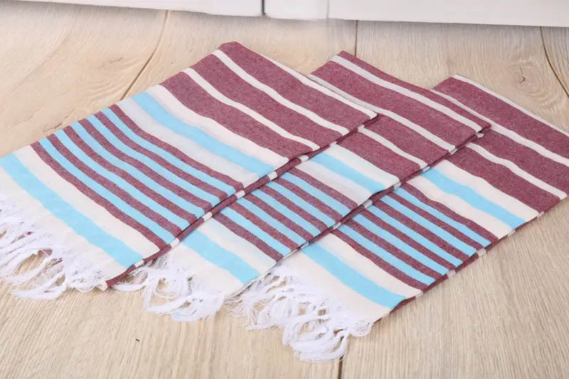 Beach Wedding Favor, Sand-resistant towel, Organic Turkish towel, Bachelor Party Gifts, Monogram Towels, Quick-dry towel, 68x40 Cotton Striped Towel - 6