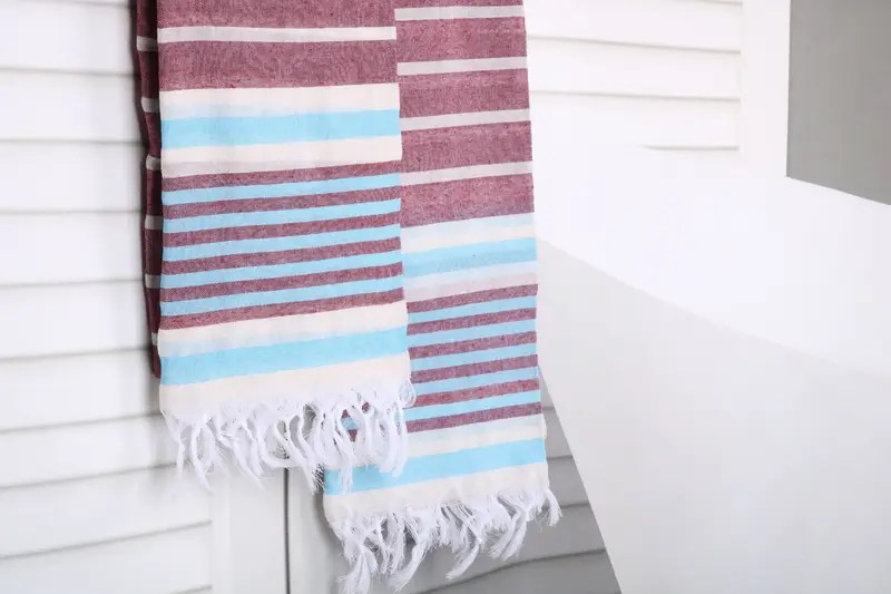 Beach Wedding Favor, Sand-resistant towel, Organic Turkish towel, Bachelor Party Gifts, Monogram Towels, Quick-dry towel, 68x40 Cotton Striped Towel - 8
