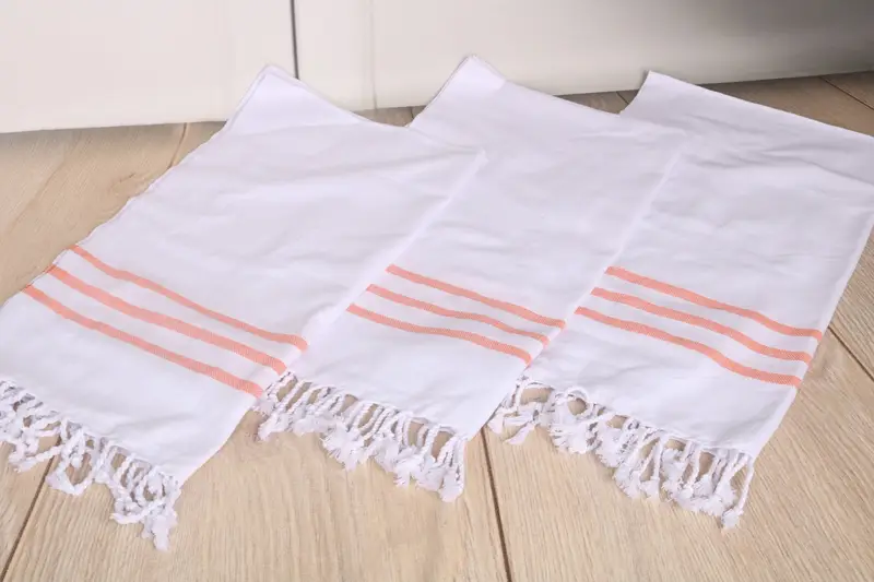 Banyo havlu, monogram el havlu, en iyi arkadaş hediyesi, spa havlu, monogramlı el havlu, 40x20 pamuklu çizgili havlu, onun için kişiselleştirilmiş hediye - 6