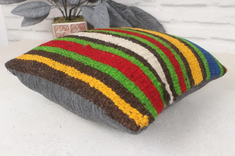 Nomadic Cushion, Turkish Pillow, Pillow for Sofa, 14x14 Red Pillow Case, Pillow Cover, Turkish Corner Cushion Cover, Antique Pillows - 6
